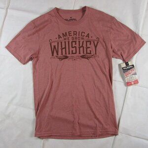 Rural Cloth Adult SM Short Sleeve America We Grow Whiskey T-Shirt Blush